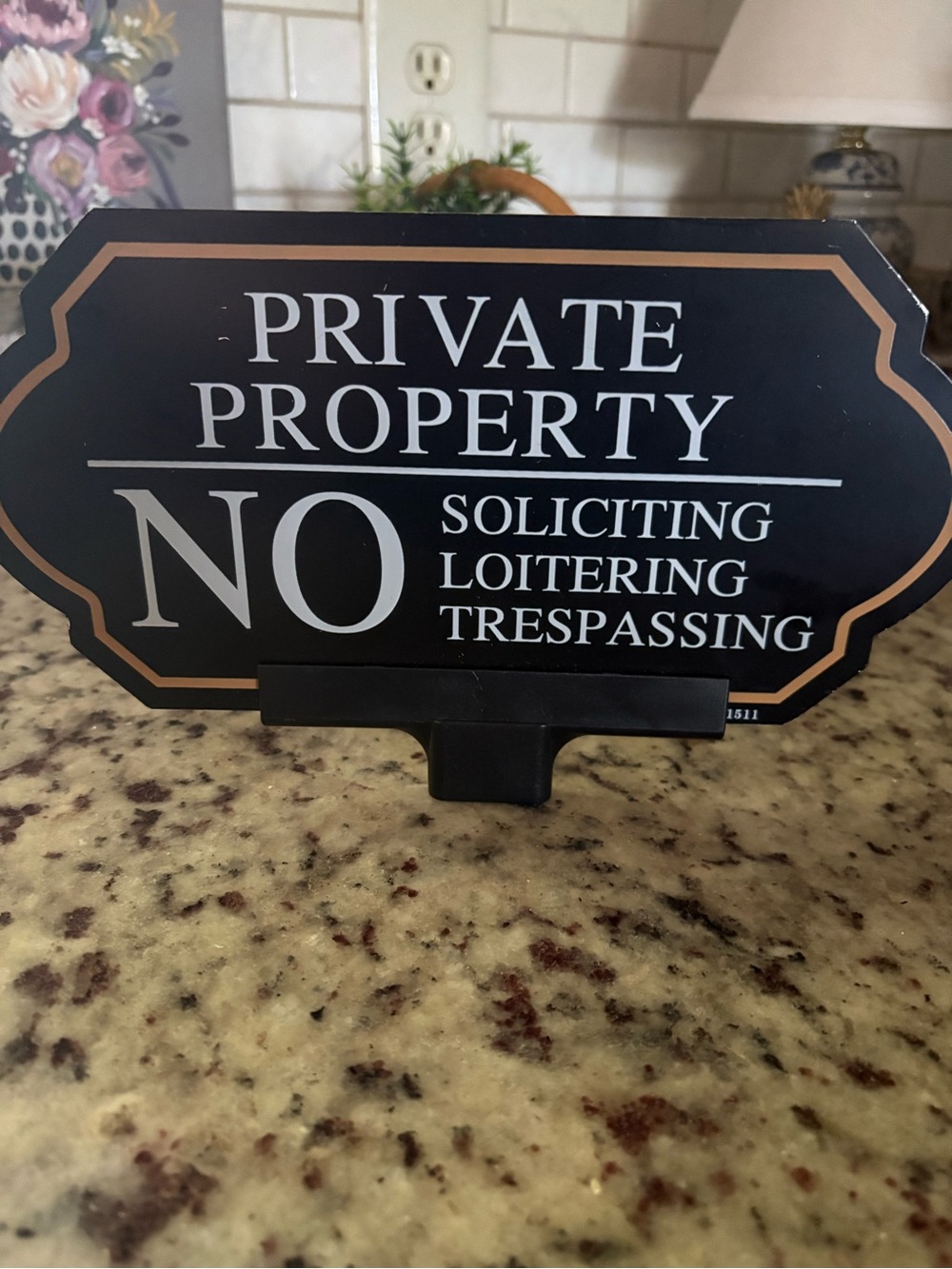 Private Property No Soliciting No Loitering No Trespassing Decorative Metal Sign